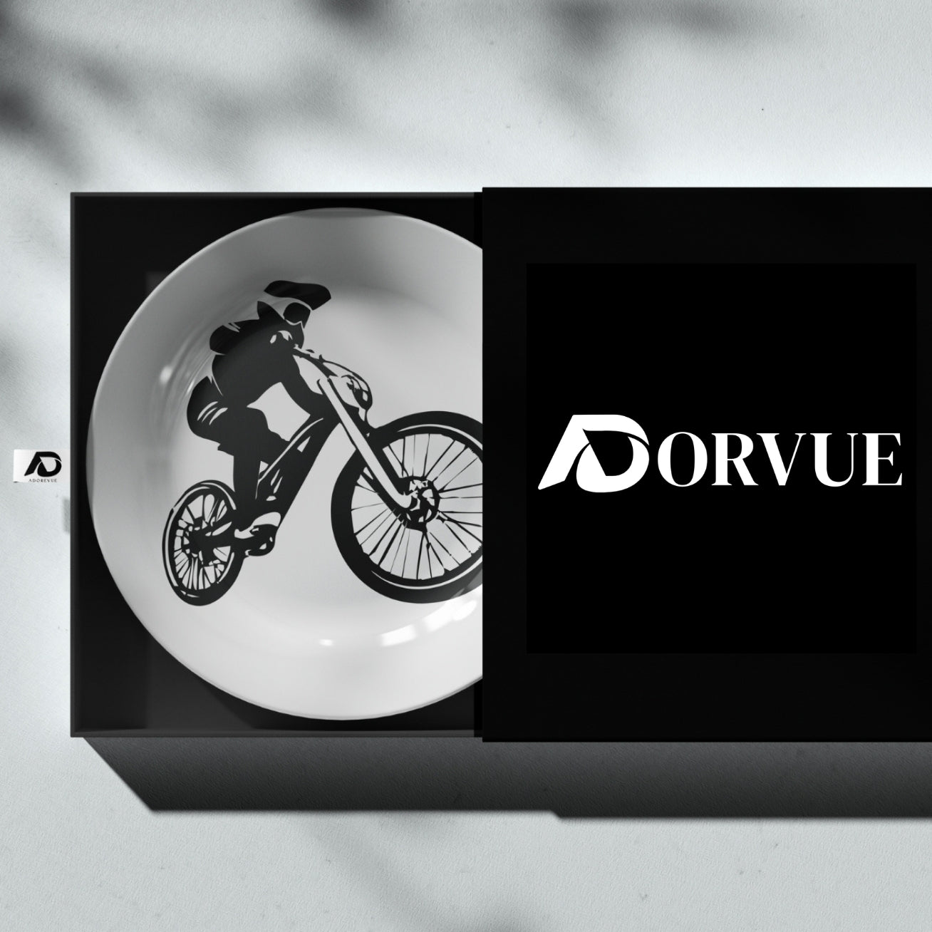 Mountain Bike Wall Art Monochrome Decorative Wall Plate