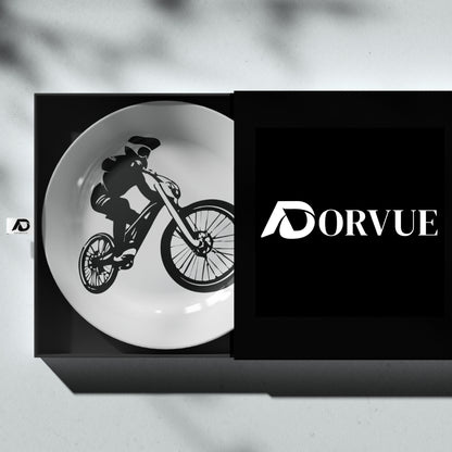Mountain Bike Wall Art Monochrome Decorative Wall Plate