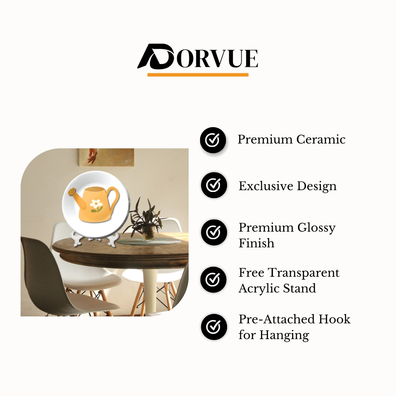 Watering Can Garden Decor Decorative Wall Plate