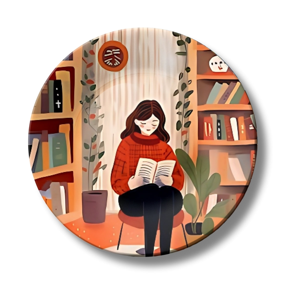 Home Library Ceramic Wall Plate Home Décor