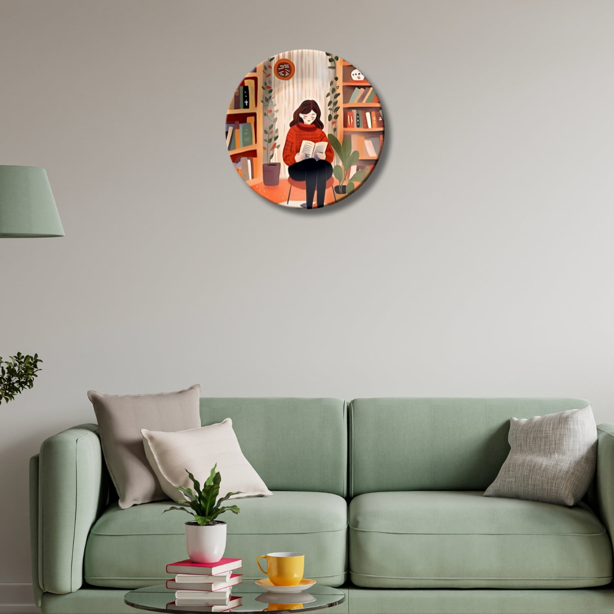 Home Library Ceramic Wall Plate Home Décor