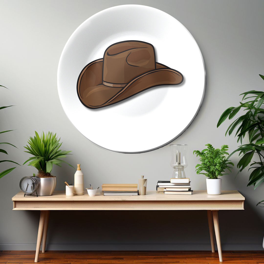 Cowboy Hat Farmhouse Decor Decorative Wall Plate