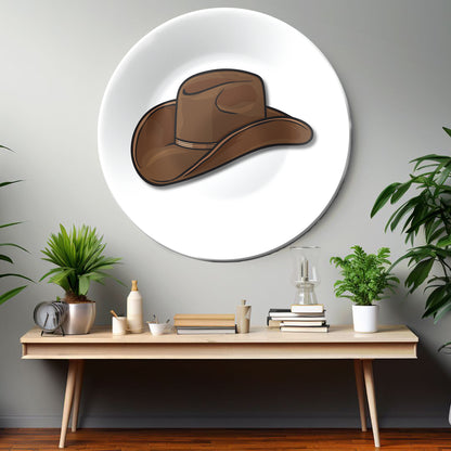 Cowboy Hat Farmhouse Decor Decorative Wall Plate