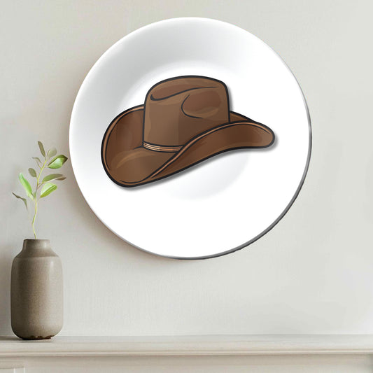 Cowboy Hat Farmhouse Decor Decorative Wall Plate