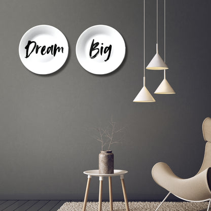 Set of 2 Dream Big Office and Home Décor Wall Plates