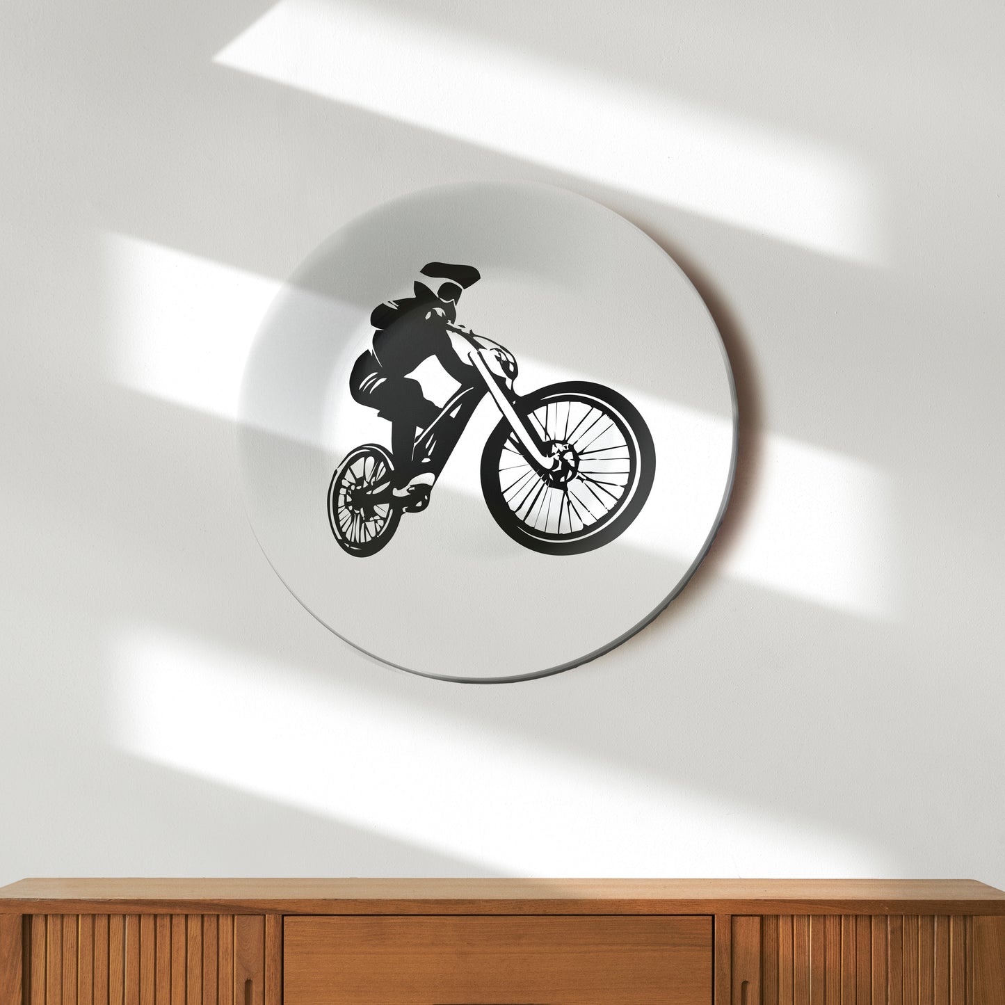 Mountain Bike Wall Art Monochrome Decorative Wall Plate