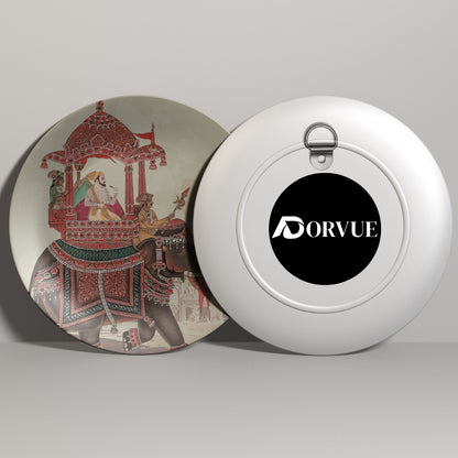 King on Royal Elephant Ceramic Wall Plate Home Décor