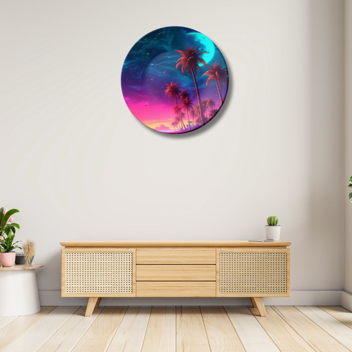 Neon Tropical Dreams Decorative Wall Plate For Home Decoration