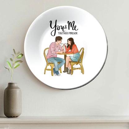 You & Me Couple Ceramic Decorative Wall Plate