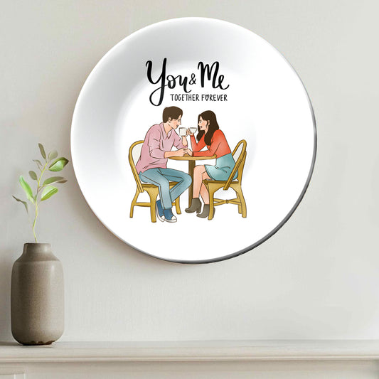 You & Me Couple Ceramic Decorative Wall Plate
