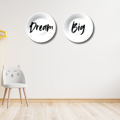 Set of 2 Dream Big Office and Home Décor Wall Plates