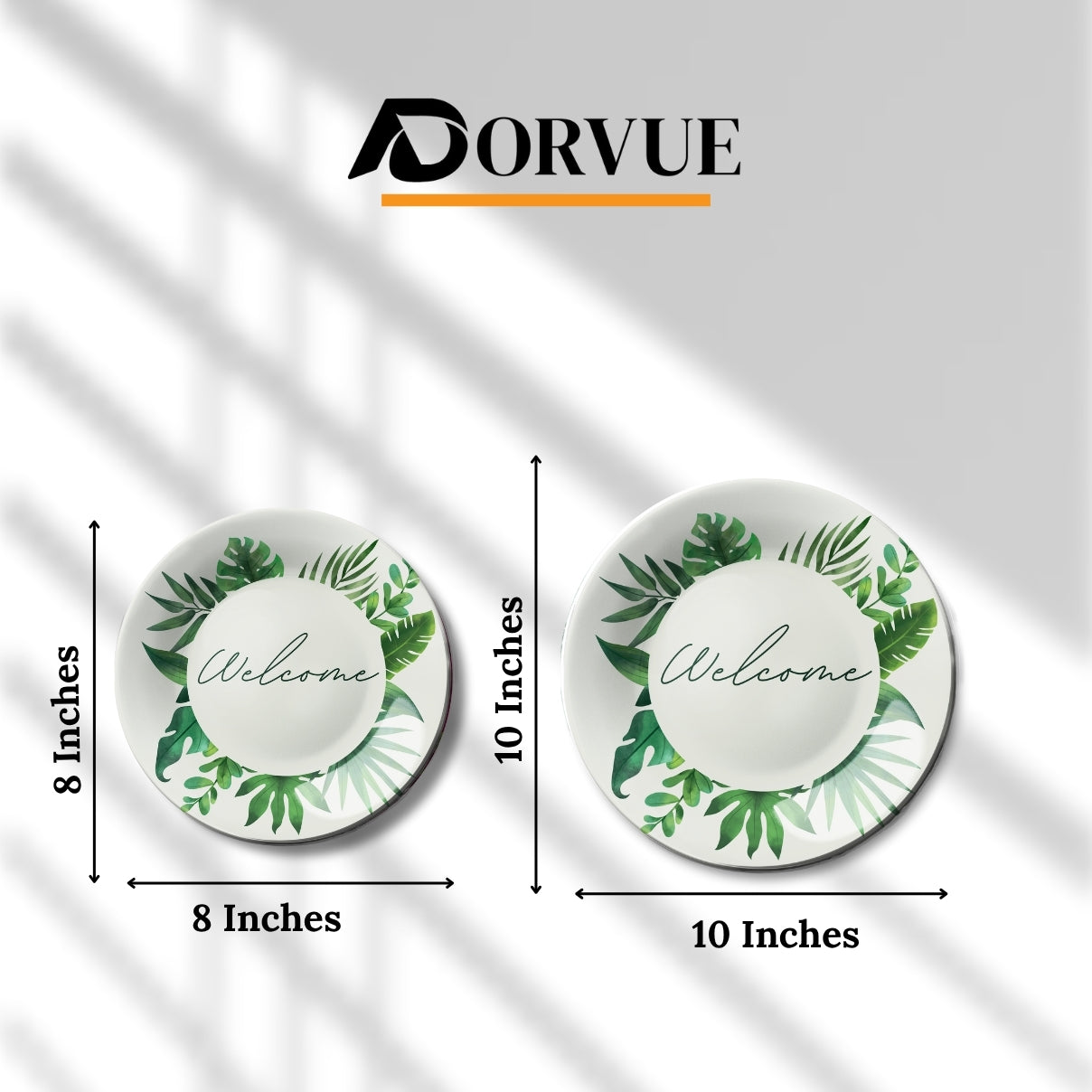 Welcome Botanical Decorative Wall Plate