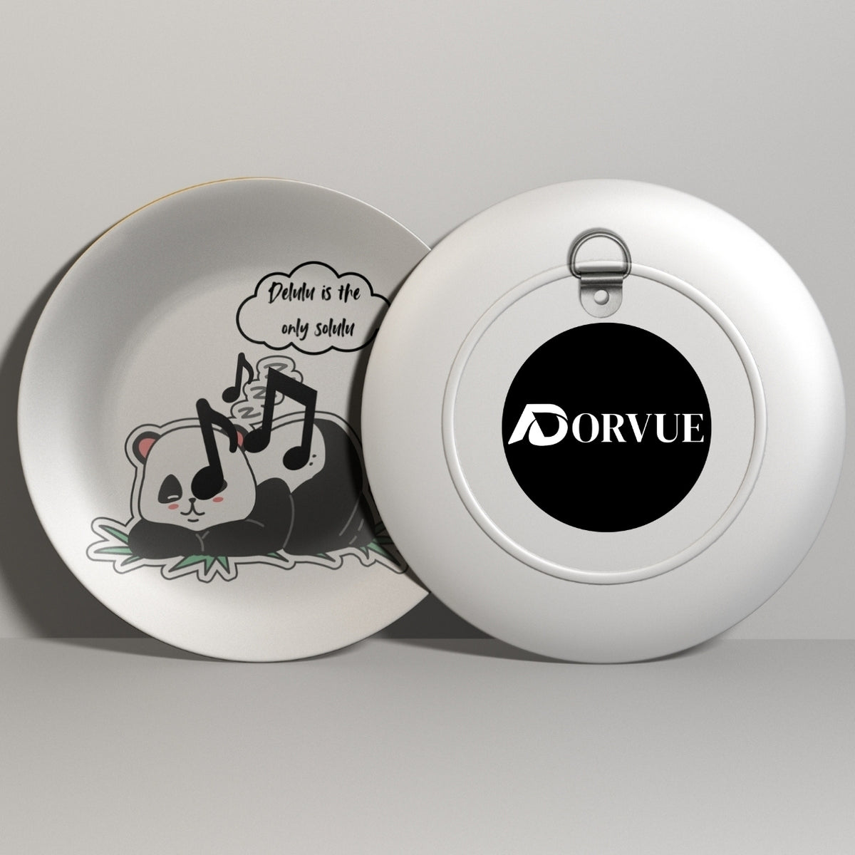 Delulu Is The Only Solulu Panda Art Wall Plate