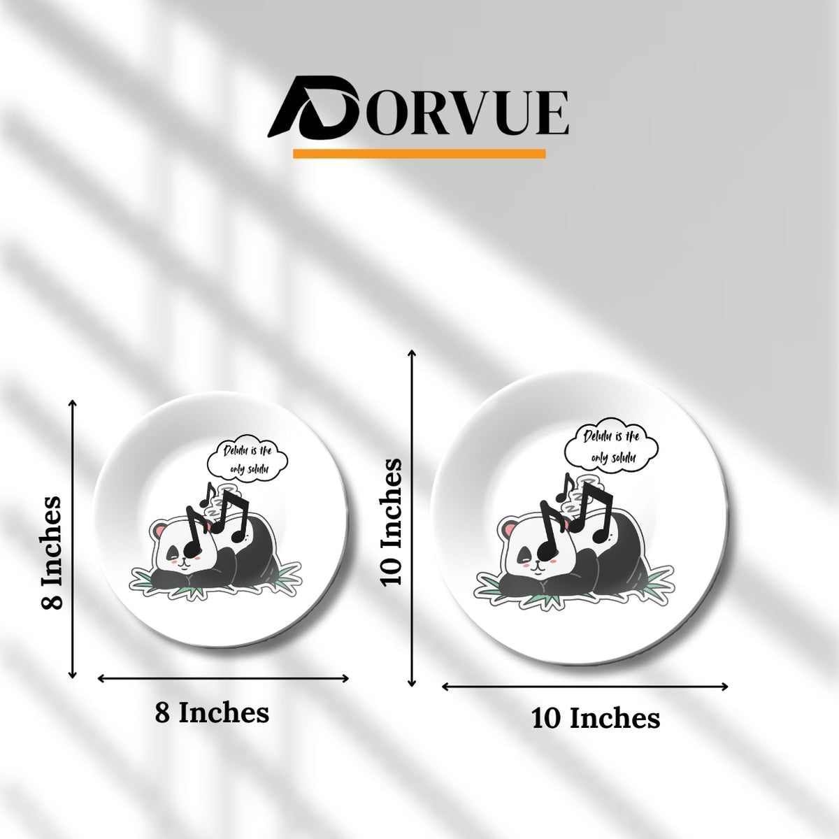 Delulu Is The Only Solulu Panda Art Wall Plate