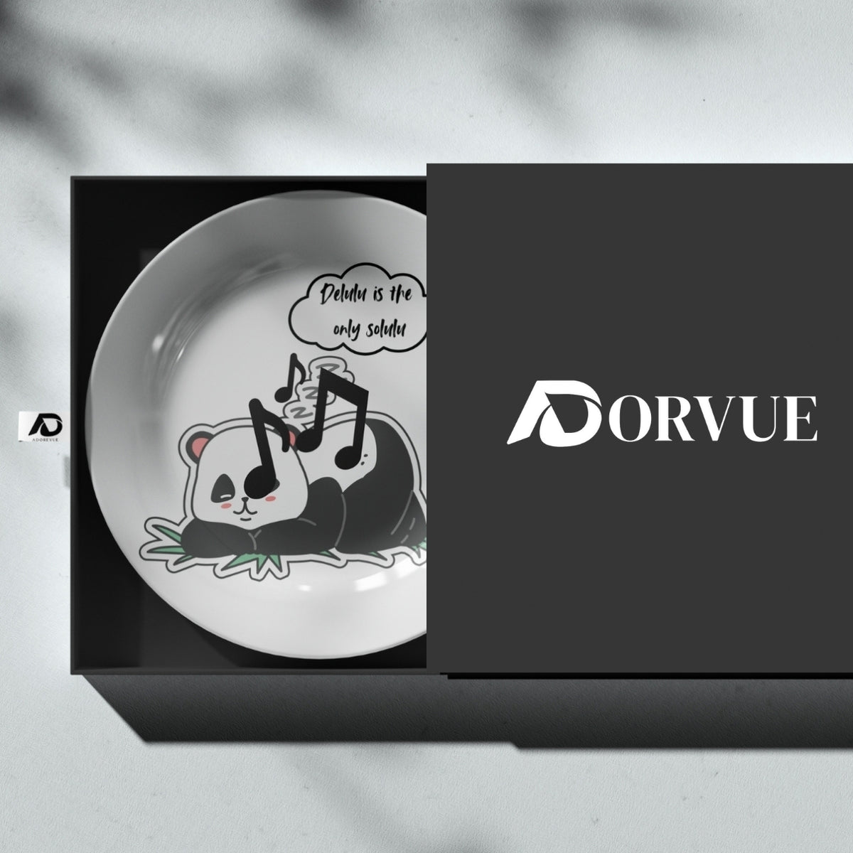 Delulu Is The Only Solulu Panda Art Wall Plate