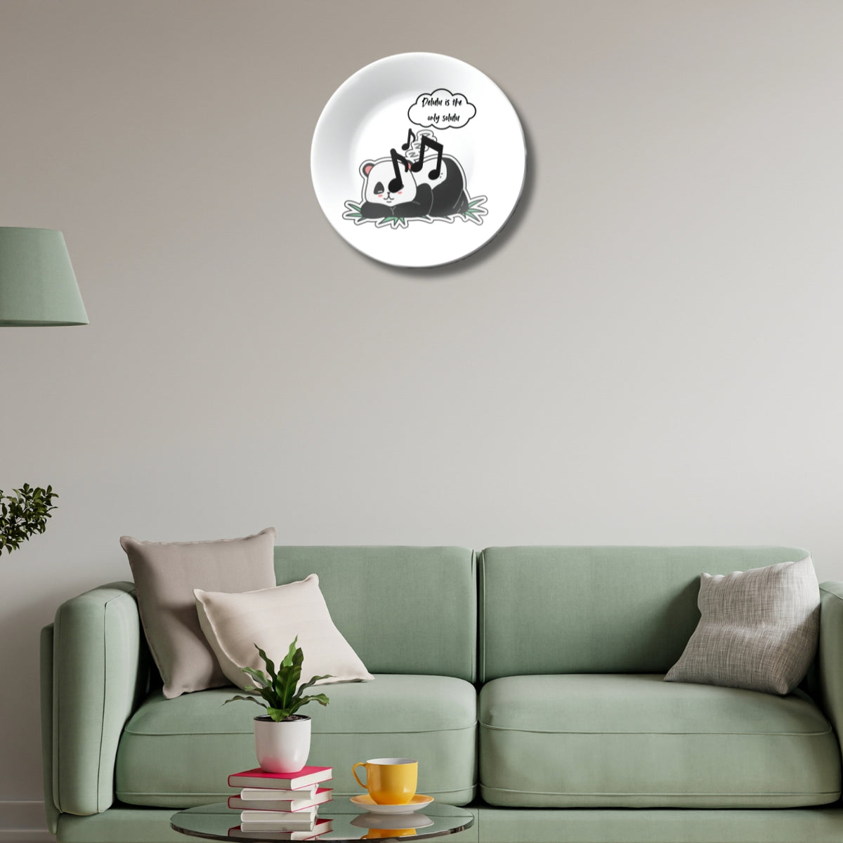 Delulu Is The Only Solulu Panda Art Wall Plate