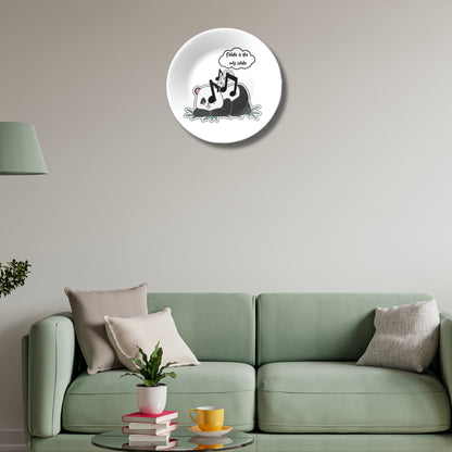 Delulu Is The Only Solulu Panda Art Wall Plate