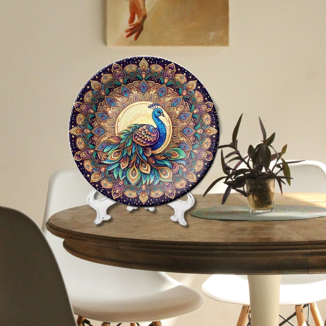 Royal Peacock Wall Hanging Mandala Decorative Wall Plate