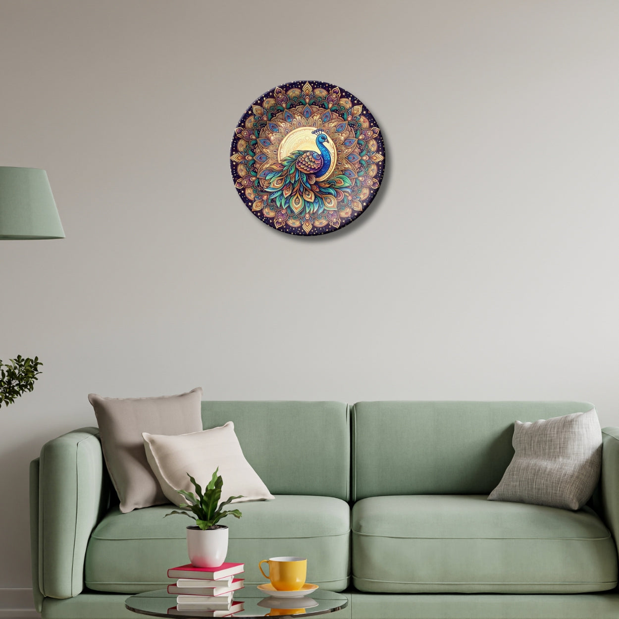 Royal Peacock Wall Hanging Mandala Decorative Wall Plate