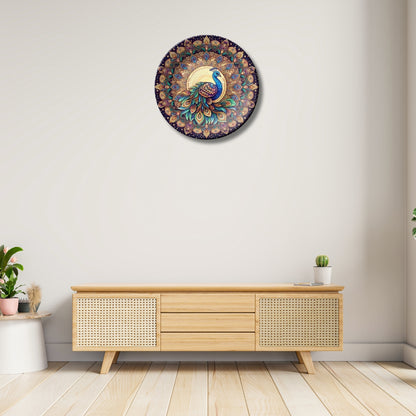 Royal Peacock Wall Hanging Mandala Decorative Wall Plate