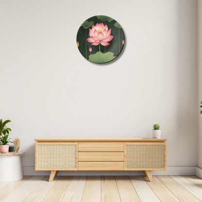Pink Lotus Decorative Wall Plate For Home Décor