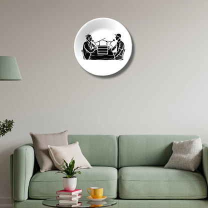 Radio Show Or Podcast Sketch Decorative Wall Plate