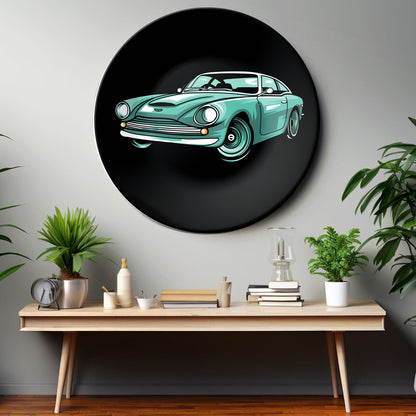 Aston Martin Comic Art Ceramic Decorative Wall Plate