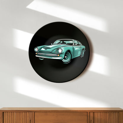 Aston Martin Comic Art Ceramic Decorative Wall Plate