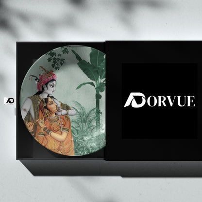 Set of 3 Divine Radha Krishna Art Painting Home Décor Wall Plates