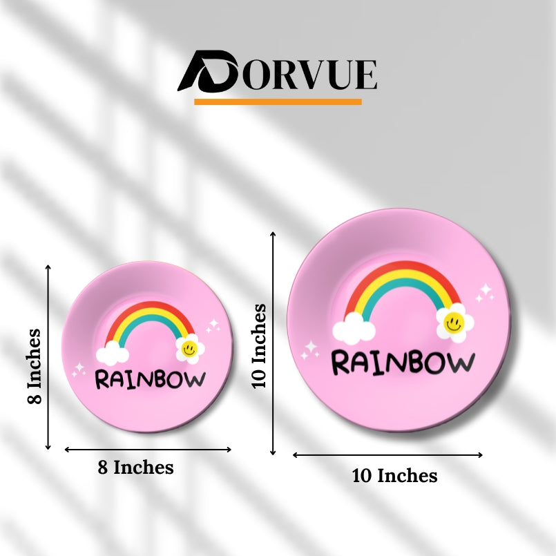 Set of 3 Rainbow and Unicorn Kids Room Décor Wall Plates