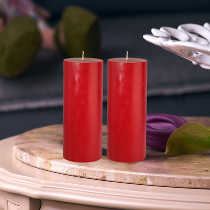 90% Soy 10% Paraffin Handmade Pillar Candle 5x2 Inches Set of 2