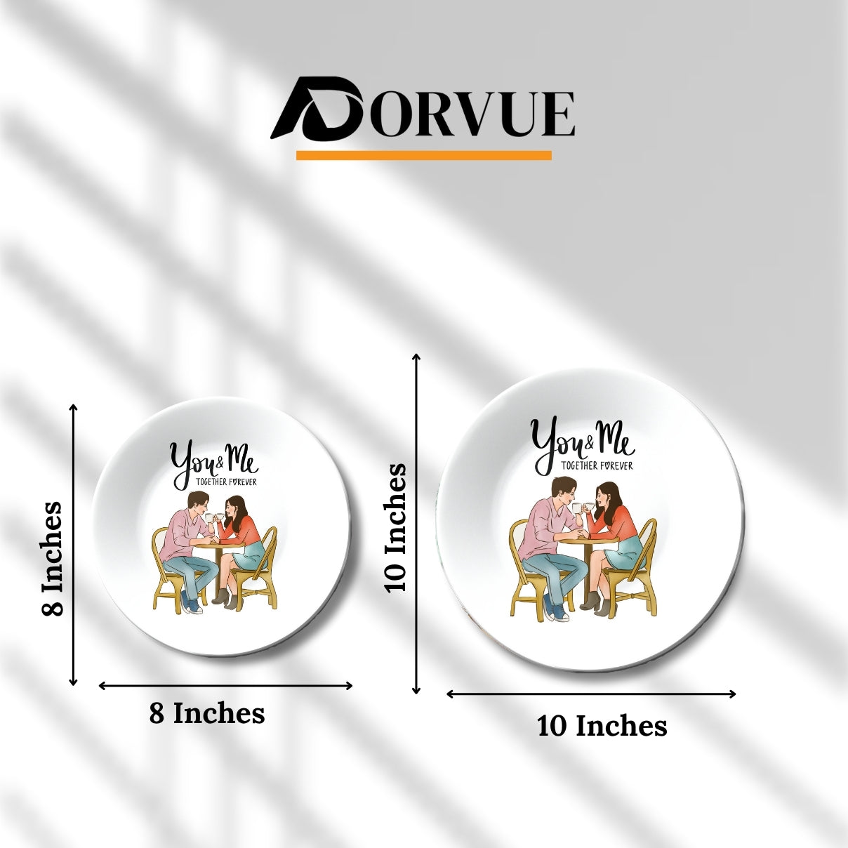 You & Me Couple Ceramic Decorative Wall Plate
