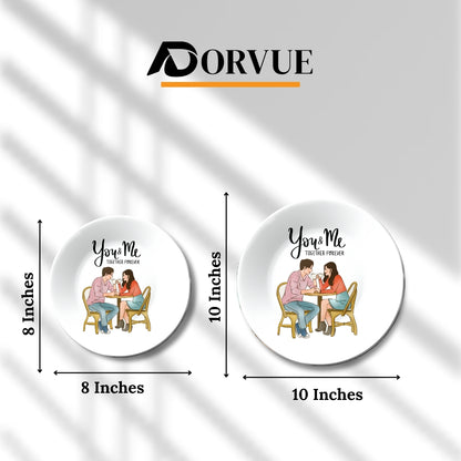 You & Me Couple Ceramic Decorative Wall Plate