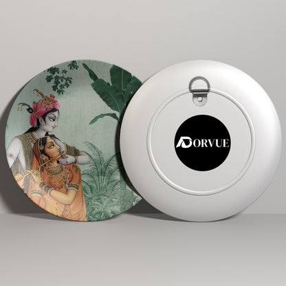 Set of 3 Divine Radha Krishna Art Painting Home Décor Wall Plates