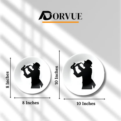 Saxophone Player Wall Art Vintage Home Décor Wall Plate