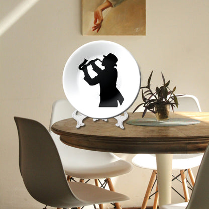 Saxophone Player Wall Art Vintage Home Décor Wall Plate