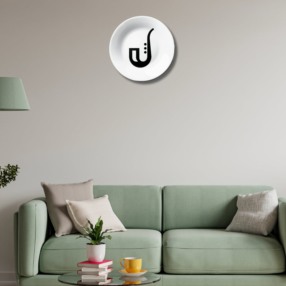 Minimal Saxophone Decorative Wall Plate