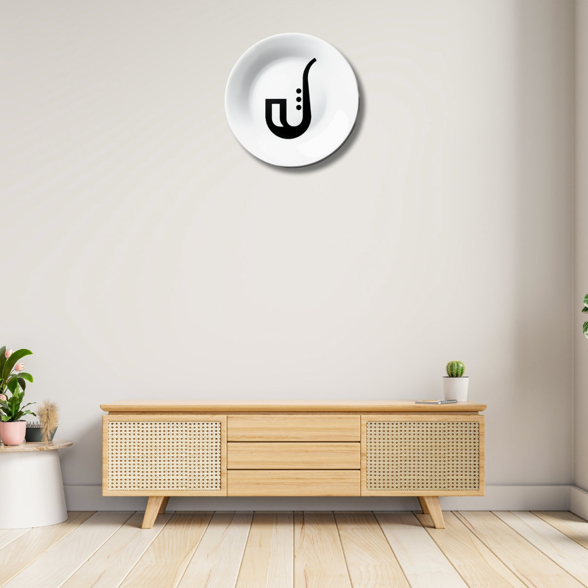 Minimal Saxophone Decorative Wall Plate
