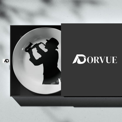 Saxophone Player Wall Art Vintage Home Décor Wall Plate