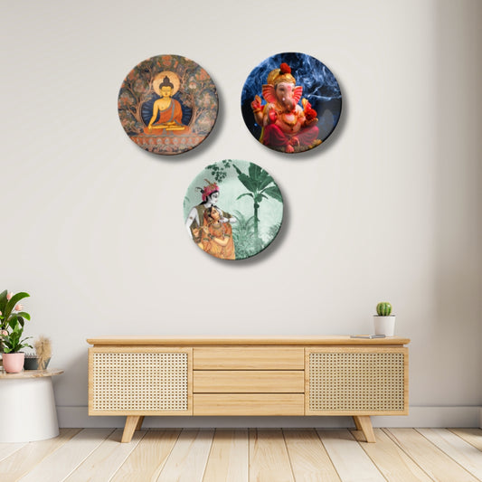 Set of 3 Ethereal Blessings Home Décor Wall Plates