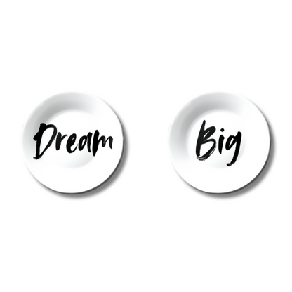 Set of 2 Dream Big Office and Home Décor Wall Plates