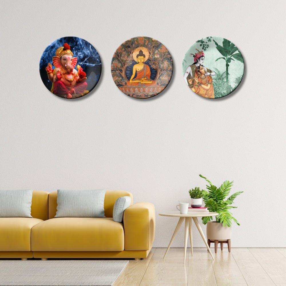 Set of 3 Ethereal Blessings Home Décor Wall Plates