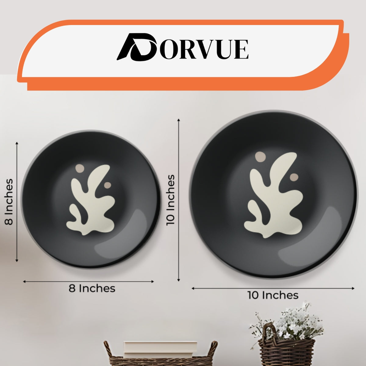 Set of 4 Minimalistic  Art Clam Luxury Wall Plates Home Décor