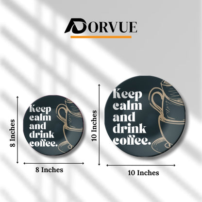 Coffee Calm Decorative Ceramic Wall Plate