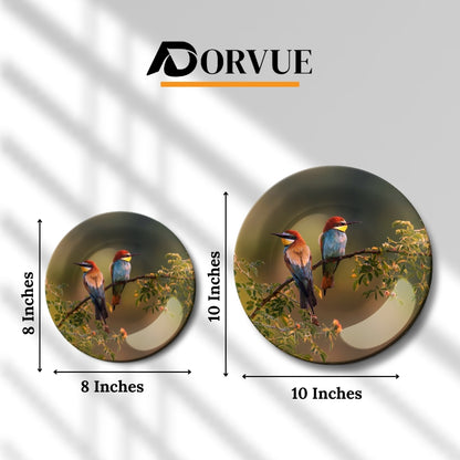 Winged Companions Decorative Ceramic Wall Plate