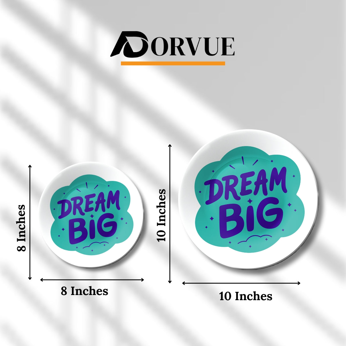 Dream Big Quote Decorative Wall Plate Décor