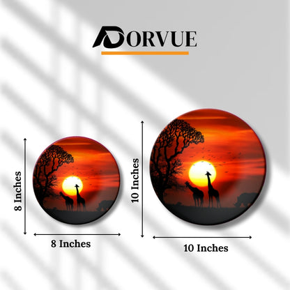 Crimson Safari Decorative Ceramic Wall Plate