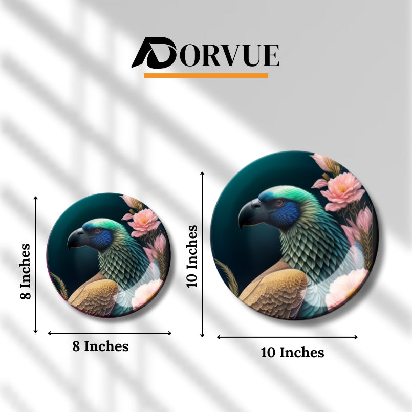 Colorful Parrot Home Decor Ceramic Wall Plate