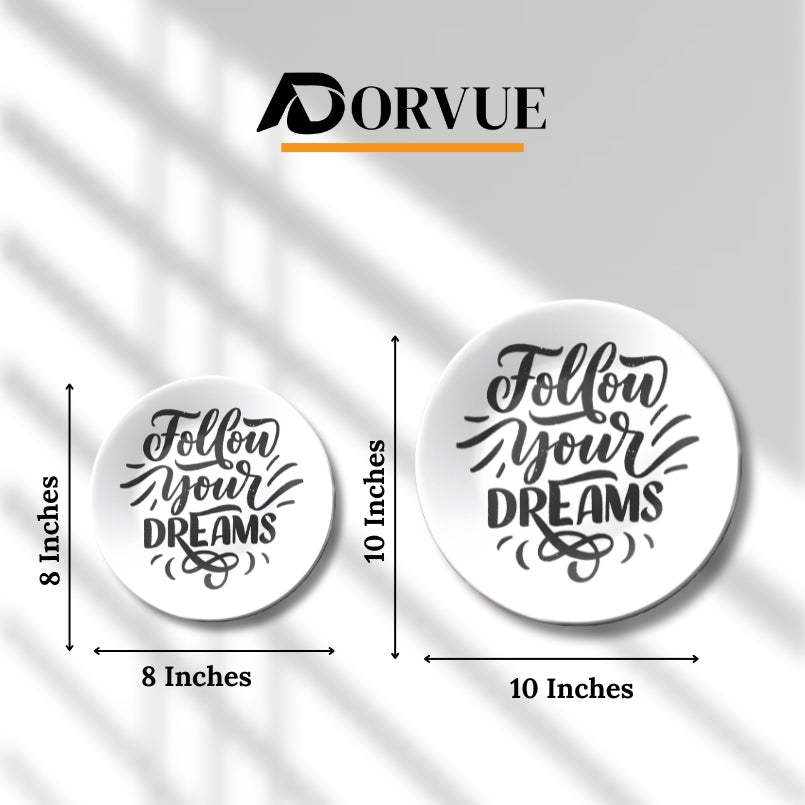 Follow Your Dreams Home Decor Ceramic Wall Plate