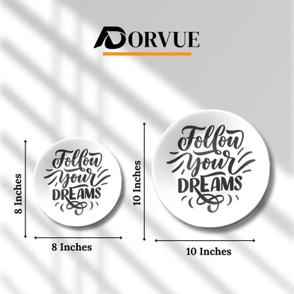 Follow Your Dreams Home Decor Ceramic Wall Plate